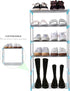 Closet (4-Tier, Jucaifu Stackable Small Shoe Rack, Entryway, Hallway and Space Saving Storage and Organization Blue)
