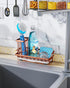 Consumest Sponge Holder for Kitchen Sink: Stainless Steel Sink Caddy with Removable Drip Tray for Soap Storage