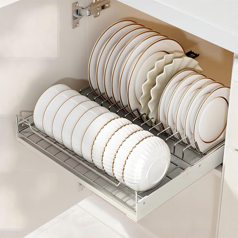 Pull Out Cabinet Organizer, Slide Out Dish Drying Rack for Kitchen Cabinets, Pull Out Drawer for Under Sink Organizer