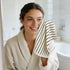 4 Pack, 13 13 Jacquotha Striped Cotton Washcloths x - Soft Wash Cloths for Bathroom, Kitchen, Gym, Face, Black