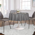 sancua Round Tablecloth - 60 Inch Water Resistant Washable Polyester Table Cover for Dining, Light Grey