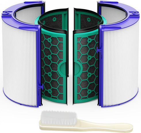 TP04 True Hepa Filter Replacement for Dyson TP04 HP04 DP04 TP05 DP05 Air Purifier, 360° HEPA & Activated Carbon Filter