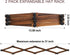 WGFKVAS 2 Pack Accordion Hat Rack for Wall, Expandable Wooden Coat Rack with 10 Peg Hooks for Hats and Coats