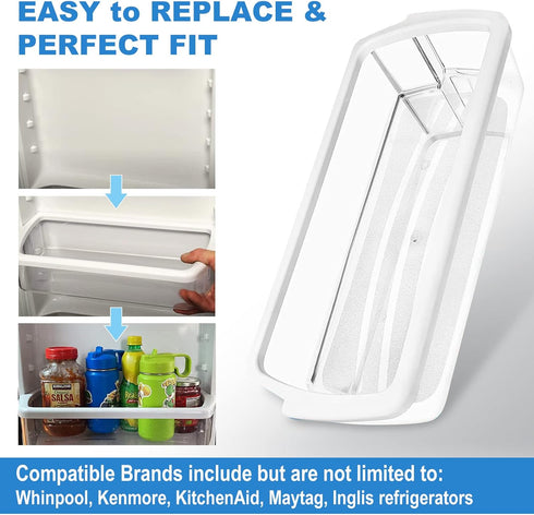 UPGRADED W10321304 Refrigerator Door Shelf Bin, Compatible with Whirlpool, Replaces WPW10321304