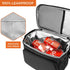 opux Insulated Lunch Bag for Men Women, Soft Lunch Box for Office, School, Picnic, Leakproof Cooler Bag (Black)