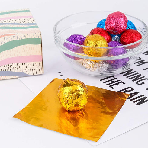 700 Pcs Foil Candy Wrappers, Square Aluminum Foil Paper for Caramel Candy Packaging, Decoration (4x4 inches)
