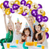 Purple Balloon Garland Arch Kit, 121 PCS Purple and Gold Party Decorations for Birthday, Graduation, Wedding