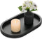 Hanobe Decorative Trays for Coffee Table : Black Oval Centerpiece Tray Wood