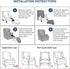 2 Eco-Ancheng Wingback Chair Slipcover Piece Wingback Chair Cover Spandex Wing Chair Slipcovers Wingback Armchair