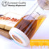 Matifaner Honey Dispenser No Drip, Maple Syrup Dispenser, Olive Oil Dispensers, Glass Jar with Stand, Beautiful Honey