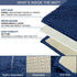 Luxury Blue Bathroom Rugs - 2-Piece Set, Soft Plush Anti-Slip Bath Rug + U-Shaped Toilet Mat, Blue