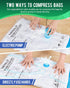Vacuum Storage Bags with Electric Pump, 10 Pack Medium Size (28"x 18"), Reusable Compression Space Saving