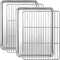 Baking Sheet with Cooling Rack Set, CEKEE Stainless Steel Non Stick Small Cookie Sheet Set, 10.39 x 8.07 Inch