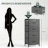 4 Closet, Nightstand, Drawer Dresser End Table Bedside Furniture with Wooden Top Steel Frame Fabric Bins for Bedroom