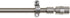 Rod Desyne CF03-28-5 Café Rod 7/16" #03, 28-48 inch, Satin Nickel
