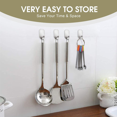 Measuring Spoons Set of 5, Tiny Stainless Steel with Silicone Handle, for Dry or Liquid Ingredients