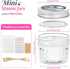 PUSKMAY 4oz (6 pack Mini Mason Jars with Lids, Small Glass Jars with Decorative Accessories, Wide Mouth Glass Storage
