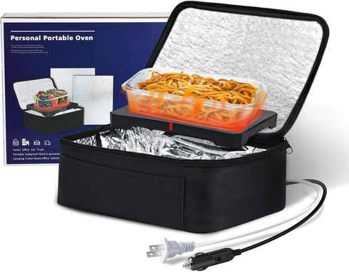 Portable Oven 12V, 24V, 110V - Car Food Warmer Portable Mini Oven Personal Microwave Heated Electric Heating Lunch Box