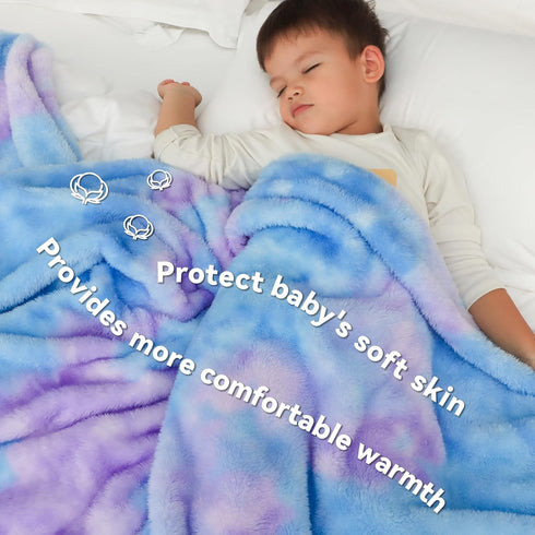 Soft Fleece Throw Blanket, Kids Warm Soft Fuzzy Blankets for Bed