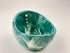 ChampionCraze Ceramic Herb Stripper Bowl with Multi-Size Holes, Handmade Kitchen Tool, White (Dark Blue)