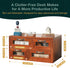 Store and Display Wooden Desk Top Organizer Cabinet, Mahogany Wood Chest with 4 See-Through Drawers