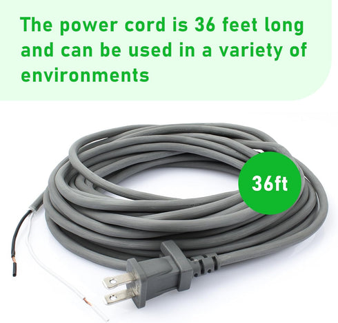 Vacuum Cleaner Power Supply Cord, 36ft 17/2 12amp, Compatible with Biessll Vacuum Cleaner, Upright Vacuums