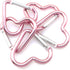 10pcs Heart-Shaped Aluminum Snap Hook Clip, Key Holder Keychain Clip (Light Pink)