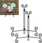 Plate Stand, 12 Inch Plate Holder Display Stand, 2 Pack, Black Metal Picture Stand for Home Office Exhibition
