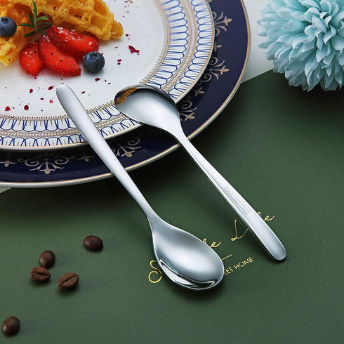 Demitasse Espresso Spoons, 5.5'' Mini Coffee Spoons, Set of 6 Stainless Steel Tea Spoons for Dessert