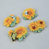 4 PCS Resin Fridge Magnets Sunflower Refrigerator Magnets for Whiteboard Refrigerator Office Photo Cabinet Bulletin Board Home Decoration, Photo Display, Office Message, Kitchen Accessories