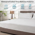 PlushDeluxe Twin-XL Cotton Mattress Protector Waterproof Cover with Fitted Sheet Design Soft and Durable Mattress Pad