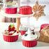 DEAYOU 100 Pack Cupcake Baking Cups, Tart Pie Tin Pan Holder for Pudding, Party, Wedding, Oven Freezer Safe (Red)