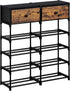 Shoe Rack, 6 Tier Shoe Rack Organizer with 2 Large Drawers, Shoe