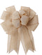 Large Rustic Jute Bows, Holiday Ornaments Burlap Wreaths Bows for Door Ornaments and Window Hanging