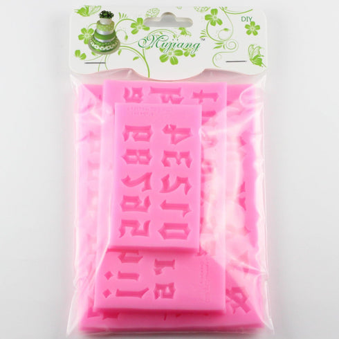 Mujiang Number Chocolate Mould | Silicone Letter Mold Candy Making Alphabet Molds Set of 3