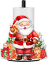 HNBYTJ Christmas Paper Towel Holder, Christmas Gnomes Santa Claus Countertops Decor, Metal Stand