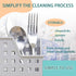 Grey Dishwasher Chopstick & Straw Basket, Ideal Utensil Holder for Small Items, Keep Your Dishwasher Organized