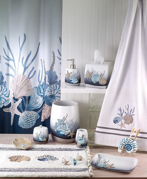 Avanti Linens Fingertip Towel, Soft & Absorbent Cotton Towel, Blue Lagoon Collection