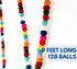 Colorful Felt Ball Pom Pom Garland | 9 Ft | 100% Wool Felt | Spring, Easter, Birthday, Christmas Boho Rainbow Decor