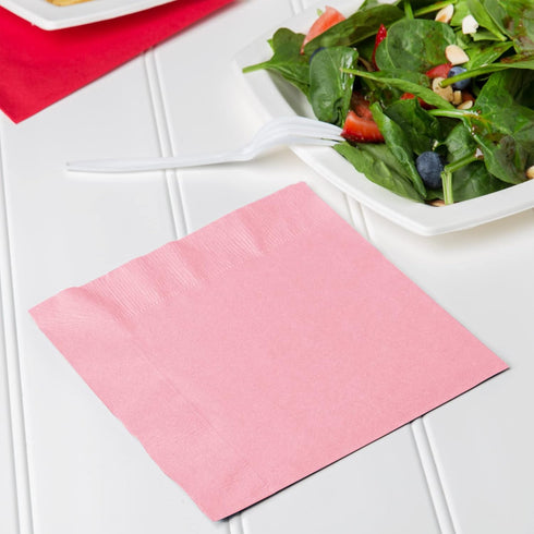 Creative Converting 240 Count Celebrations Lunch Paper Napkins - Classic Pink