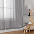 Grey Valances 14 Inches Long for Living Room, 2 Panel Light Filtering Sheer Toppers for Window