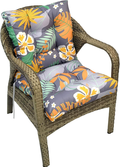 Thicken Wicker Chair Cushions for Indoor Outdoor Furniture Tufted Floral Waterpoof High