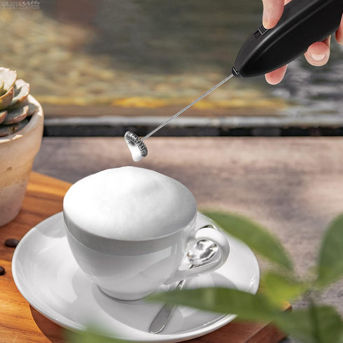 Daily-buy 4pcs Electric Mini Kitchen Stirrer - Battery Operated Milk Frother & 2 PCS Brushes Gift