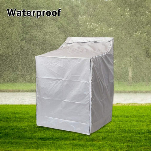 QLLY Washer/Dryer Cover for Top-loading Machine, Waterproof, Dustproof, Sun-Proof, W29”D28”H43” (Basic Silver)