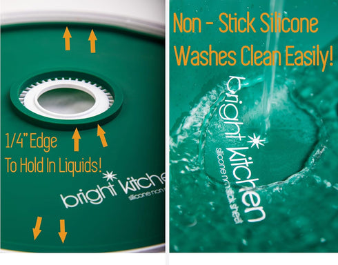2 Fruit Leather Silicone Dehydrator Sheets with Edges for Nesco Round Dehydrators, Non-Toxic and Reusable