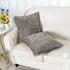 HWY 50 Decorative Throw Pillow Covers Set of 2 - Chenille Solid Soft Cushion Cases with Pom Poms, 20x20 Inch Grey
