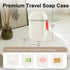 Chefiva Leakproof & Waterproof Travel Soap Case with Lid - Portable Bar Soap Holder & Draining Container for Camping