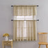 Beda Home Linen Textured Curtain Valance for Kitchen Living Room | Light Filtering Farmhouse Short Valance (Taupe)