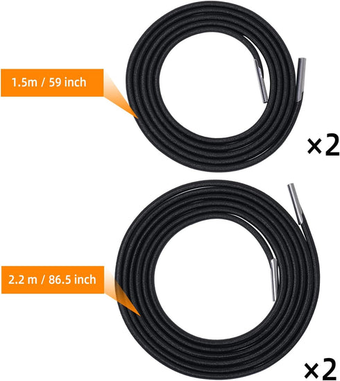 4 Pack SUQ I OME Replacement Cord for Zero Gravity Chair, Universal Replacement Elastic Cords Repair Tool Kit for Sun