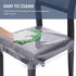 Zipcase 6 Pack Clear Dining Chair Covers/Slipcovers, Waterproof PVC Material, Set of 6